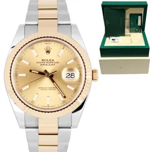 Rolex Datejust 41 Two-Tone 18k Yellow Gold Steel Champagne 41mm 126333 Watch B P