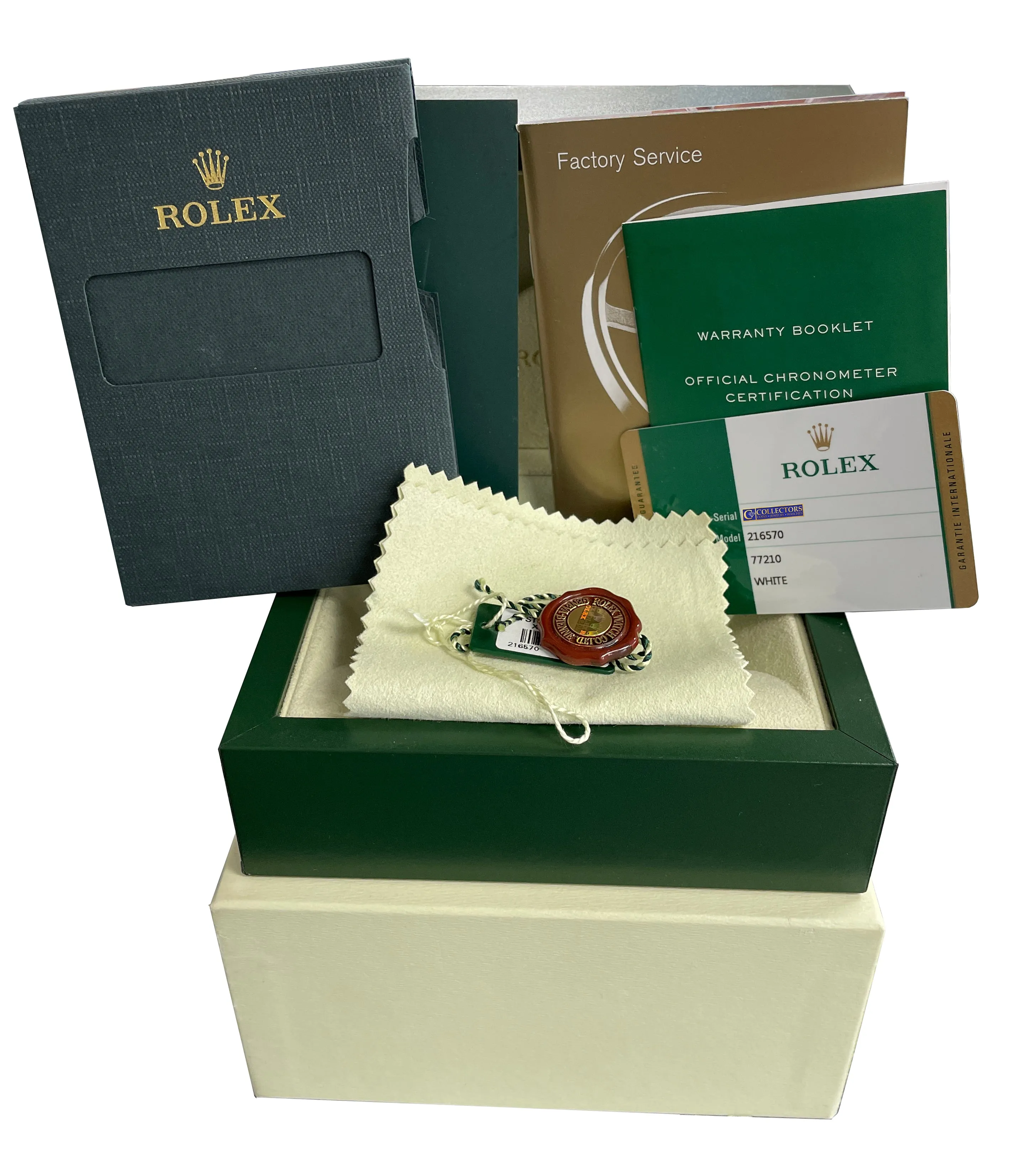 Rolex Explorer II 42mm 216570 White Orange Stainless GMT Date Watch BOX PAPERS