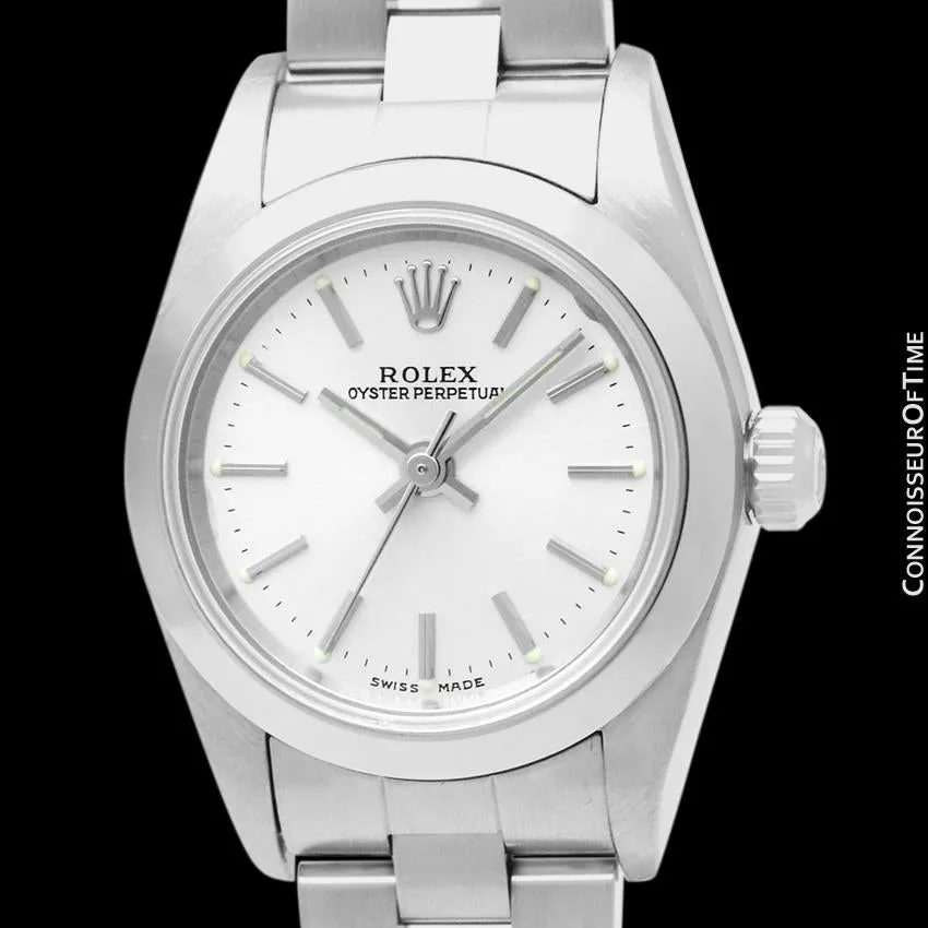Rolex Ladies Oyster Perpetual No Date, 76080 - Stainless Steel