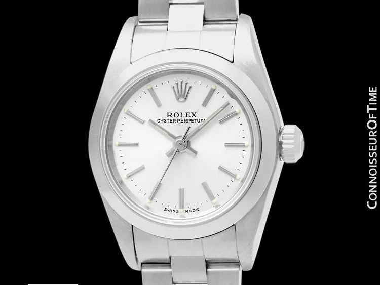 Rolex Ladies Oyster Perpetual No Date, 76080 - Stainless Steel