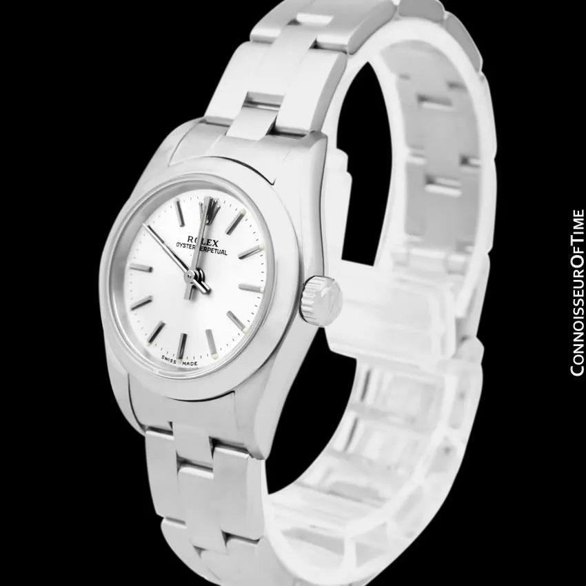 Rolex Ladies Oyster Perpetual No Date, 76080 - Stainless Steel