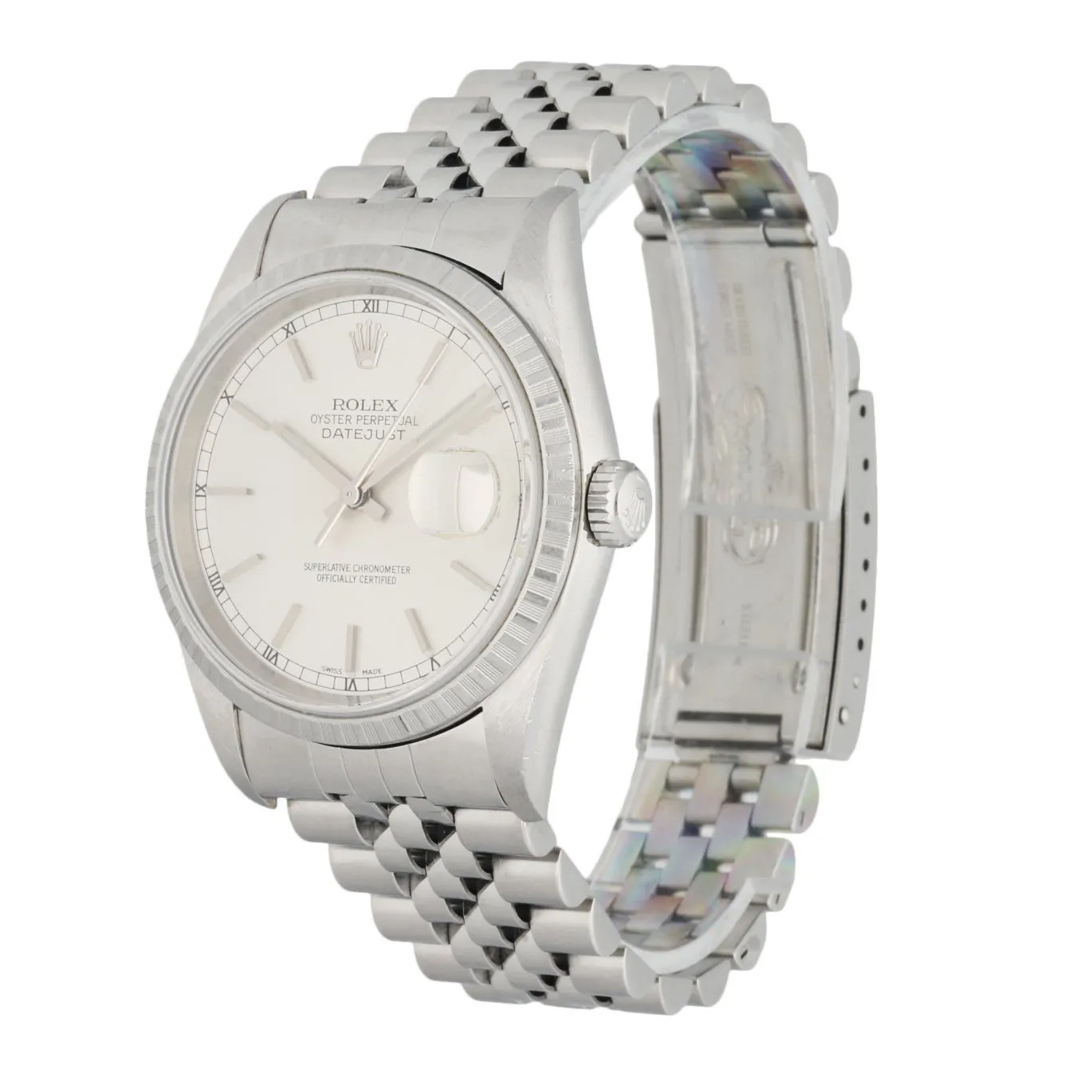 Rolex Oyster Perpetual Datejust 16220 Men's Watch Box & Papers