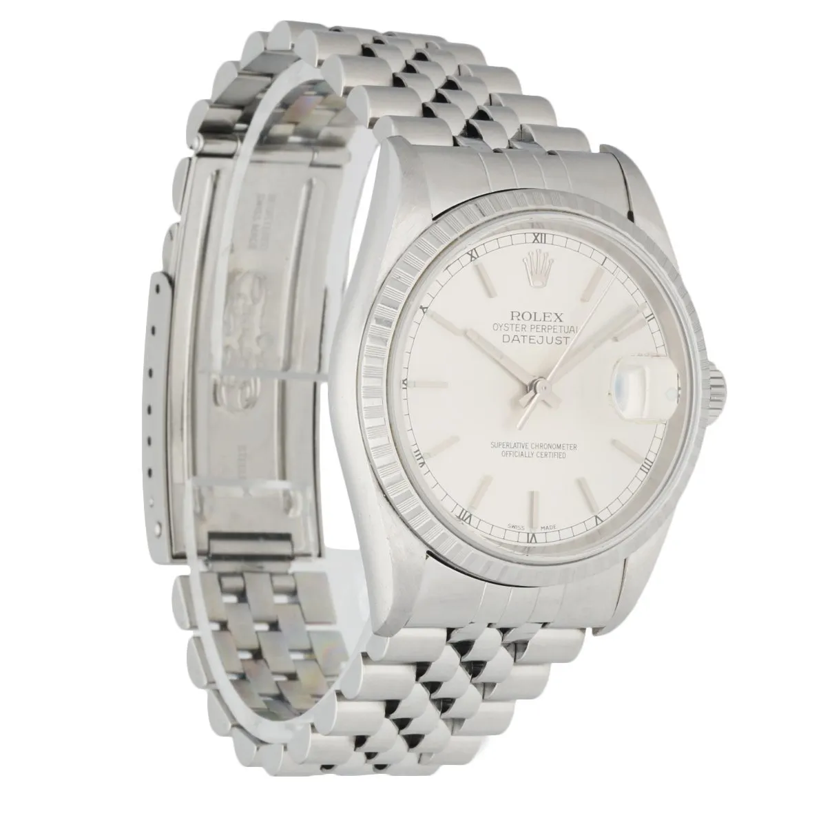 Rolex Oyster Perpetual Datejust 16220 Men's Watch Box & Papers