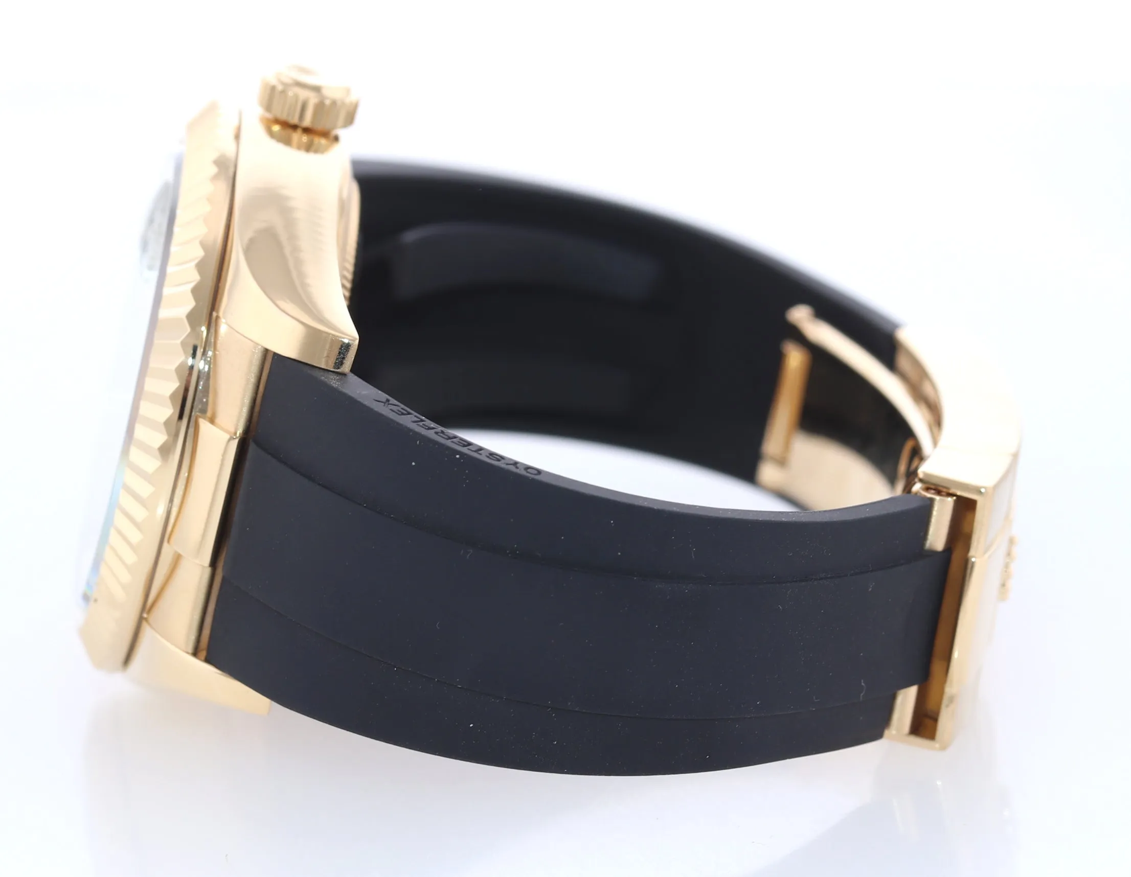 Rolex Sky-Dweller 18K Yellow Gold Black Oysterflex 42mm 326238 Watch Box