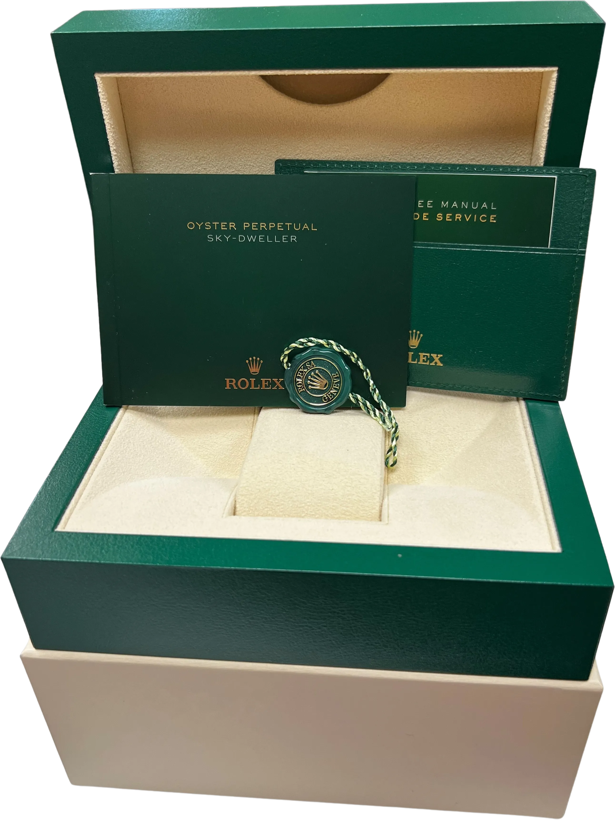 Rolex Sky-Dweller Steel Jubilee 18K White Gold Steel BLUE 326934 42mm Watch BOX