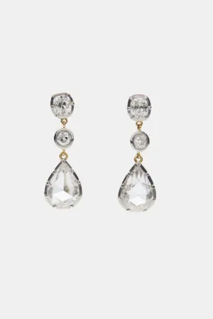 Rose Cut Antique Diamond Earrings
