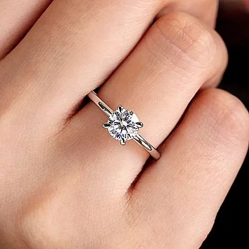 Round Diamond Solitaire Engagement Ring Mounting