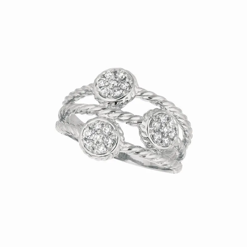 ‘ROUND GARDEN’ DIAMOND RING 14K GOLD (0.34 CTW)