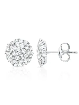 ROUND GLISTEN STUD EARRINGS FINISHED IN PURE PLATINUM 9011558E00CZ
