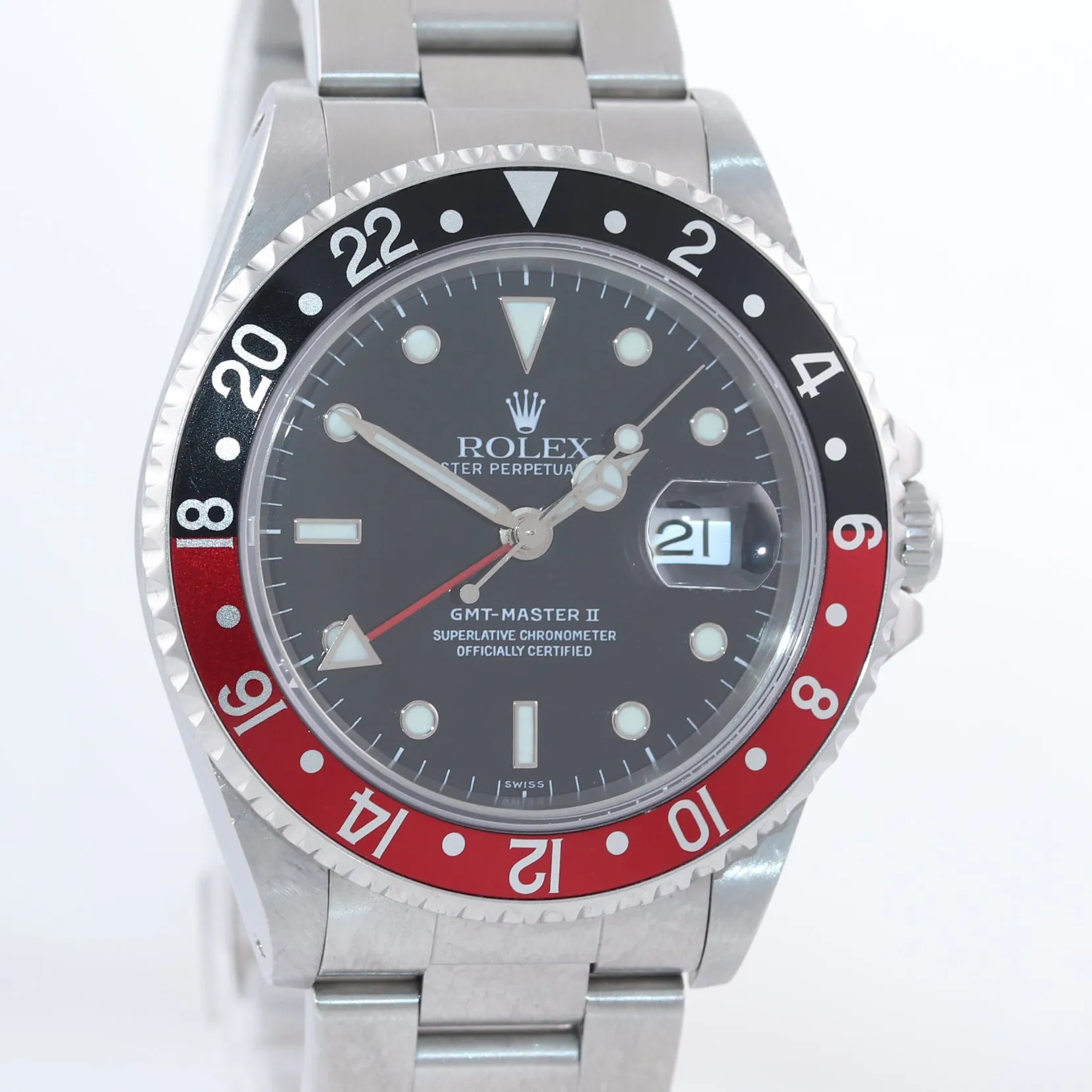 RSC Papers Rolex GMT-Master II Coke GMT Steel 16710 Date 40mm Watch 2020 Service