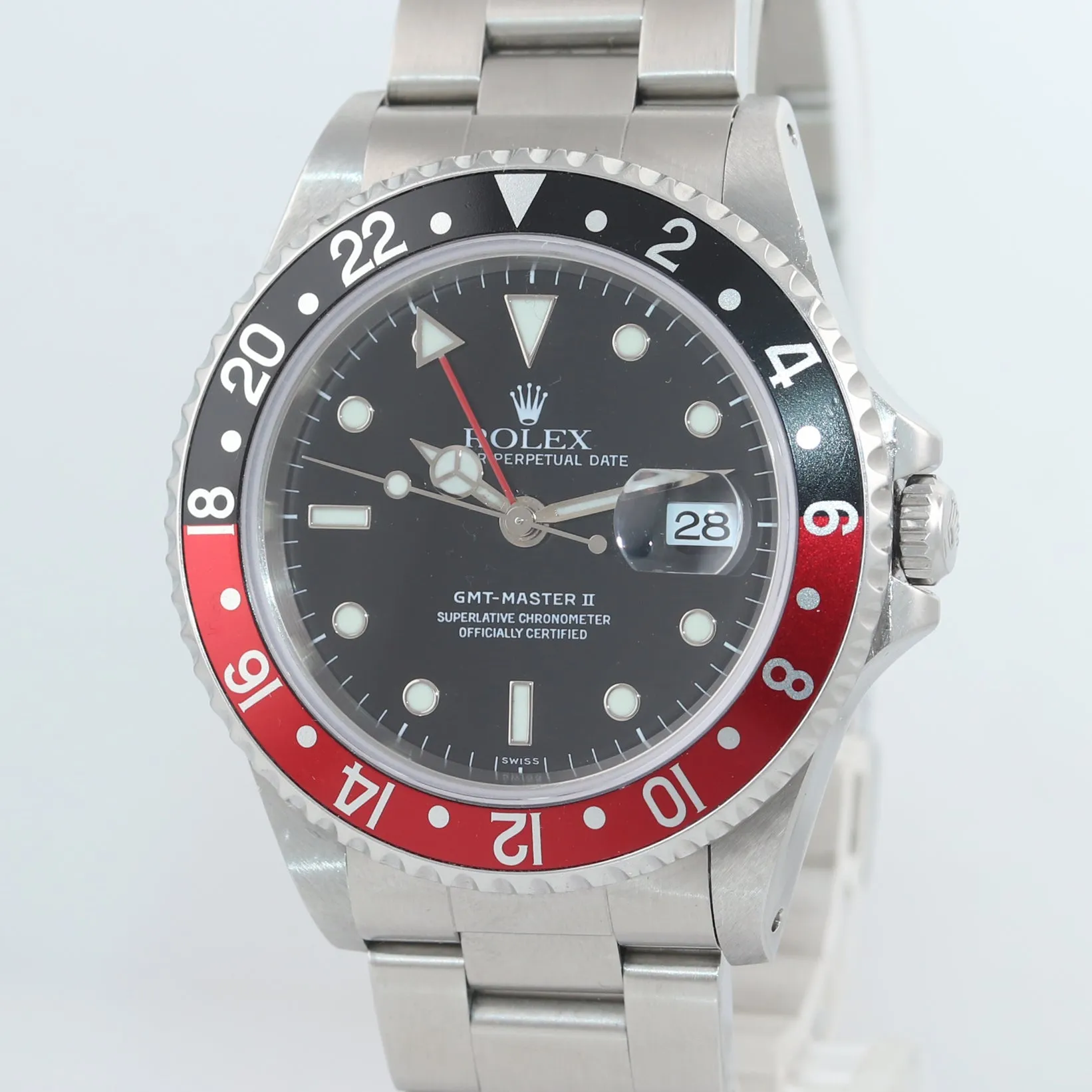 RSC Papers Rolex GMT-Master II Coke GMT Steel 16710 Date 40mm Watch 2020 Service