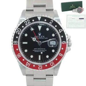 RSC Papers Rolex GMT-Master II Coke GMT Steel 16710 Date 40mm Watch 2020 Service