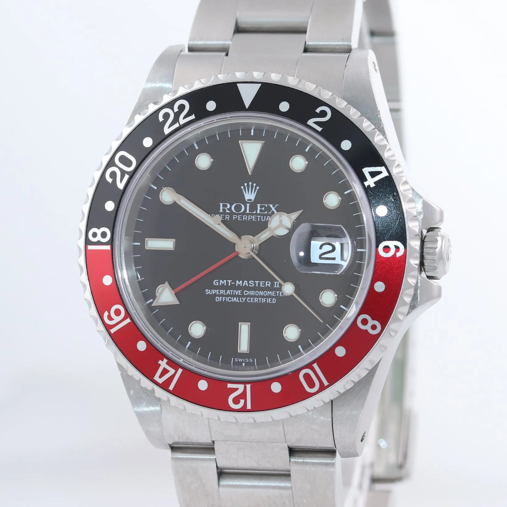 RSC Papers Rolex GMT-Master II Coke GMT Steel 16710 Date 40mm Watch 2020 Service