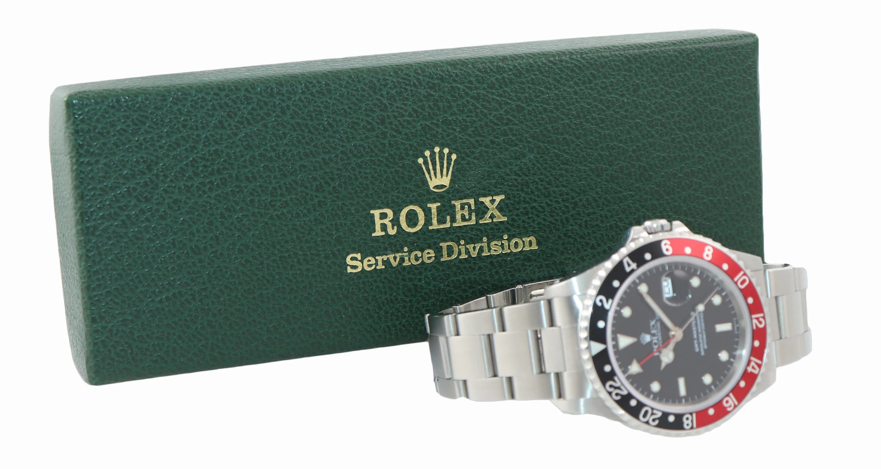 RSC Papers Rolex GMT-Master II Coke GMT Steel 16710 Date 40mm Watch 2020 Service