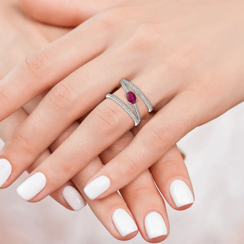 RUBY & DIAMOND RING 14K GOLD (0.95 CTW)