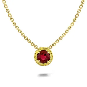 Ruby & Yellow Diamond Necklace