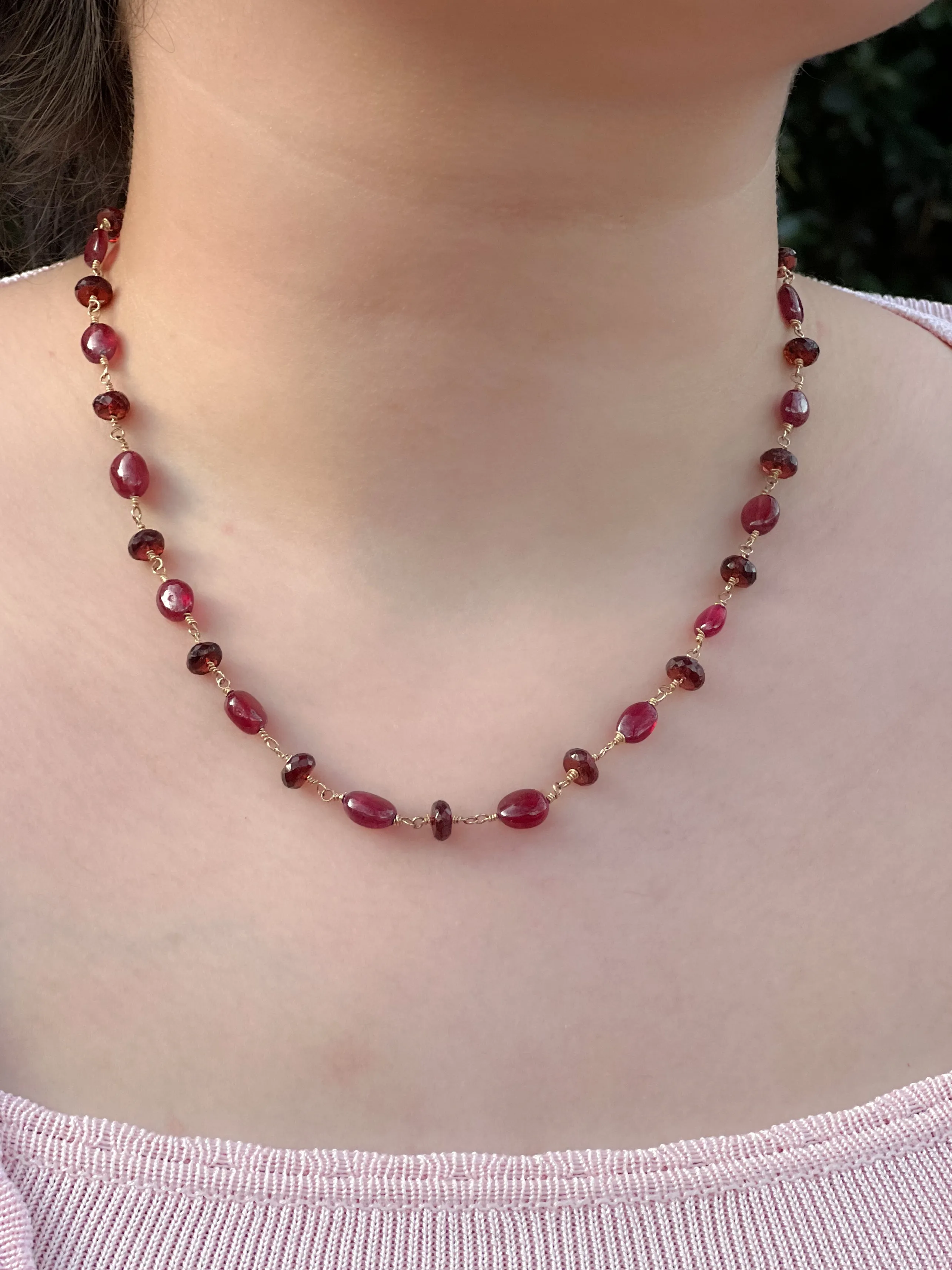 Ruby and Garnet Necklace