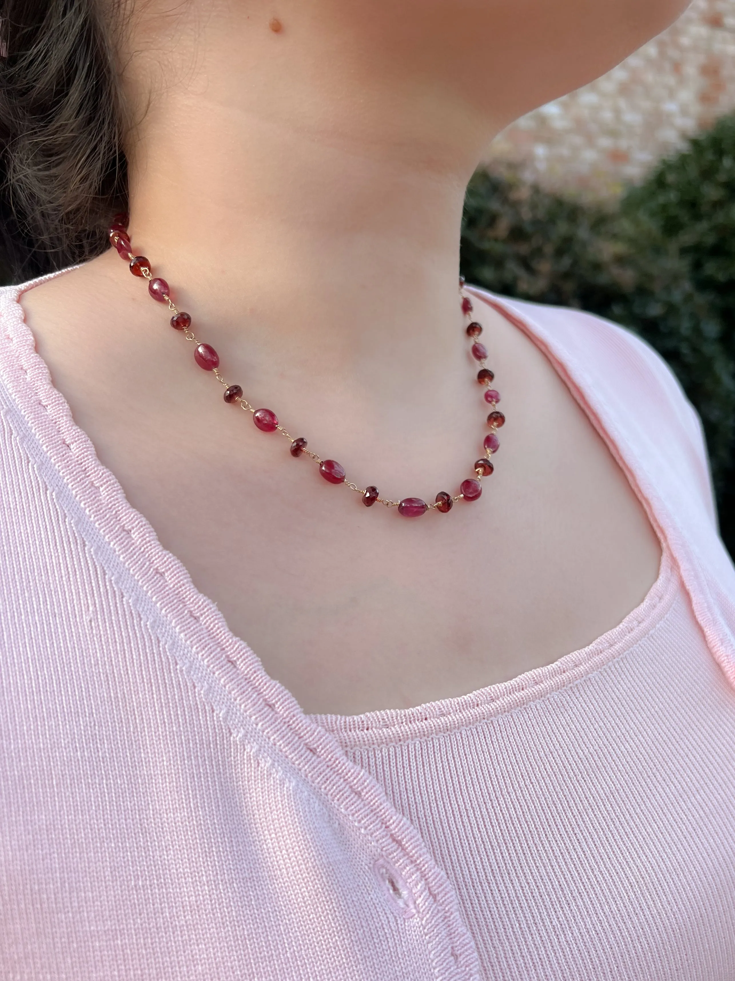 Ruby and Garnet Necklace