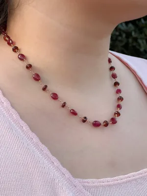 Ruby and Garnet Necklace