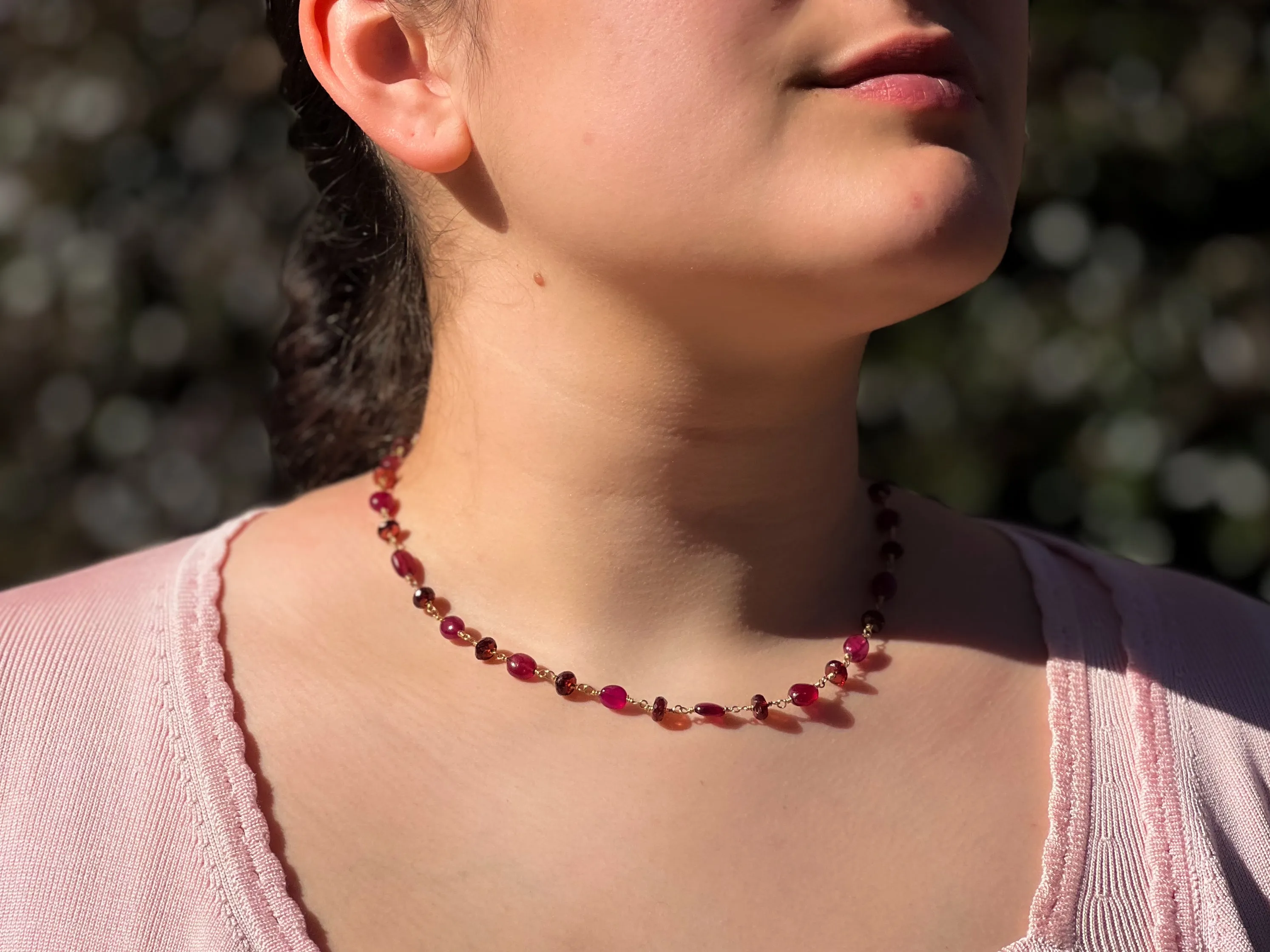 Ruby and Garnet Necklace