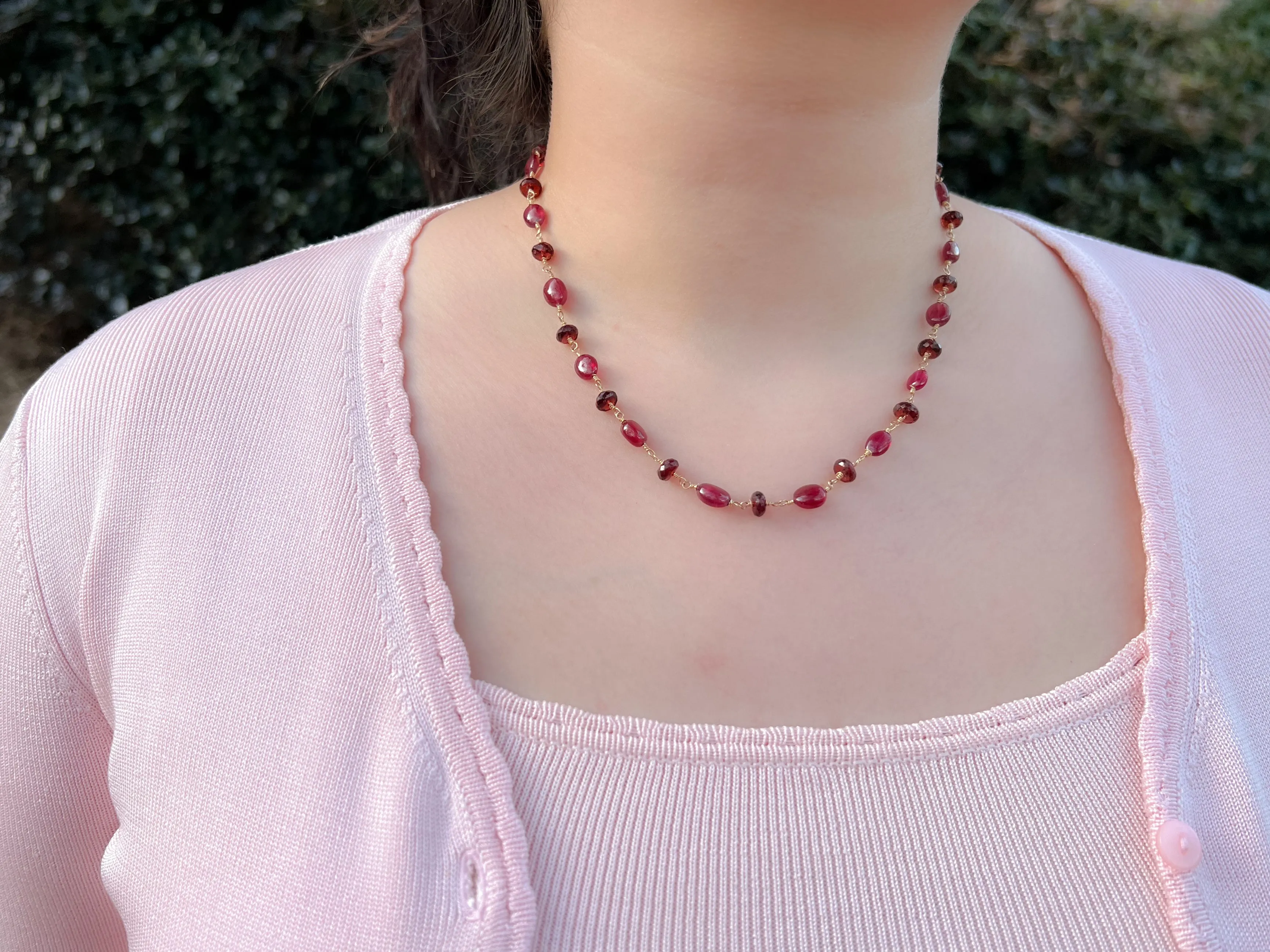 Ruby and Garnet Necklace