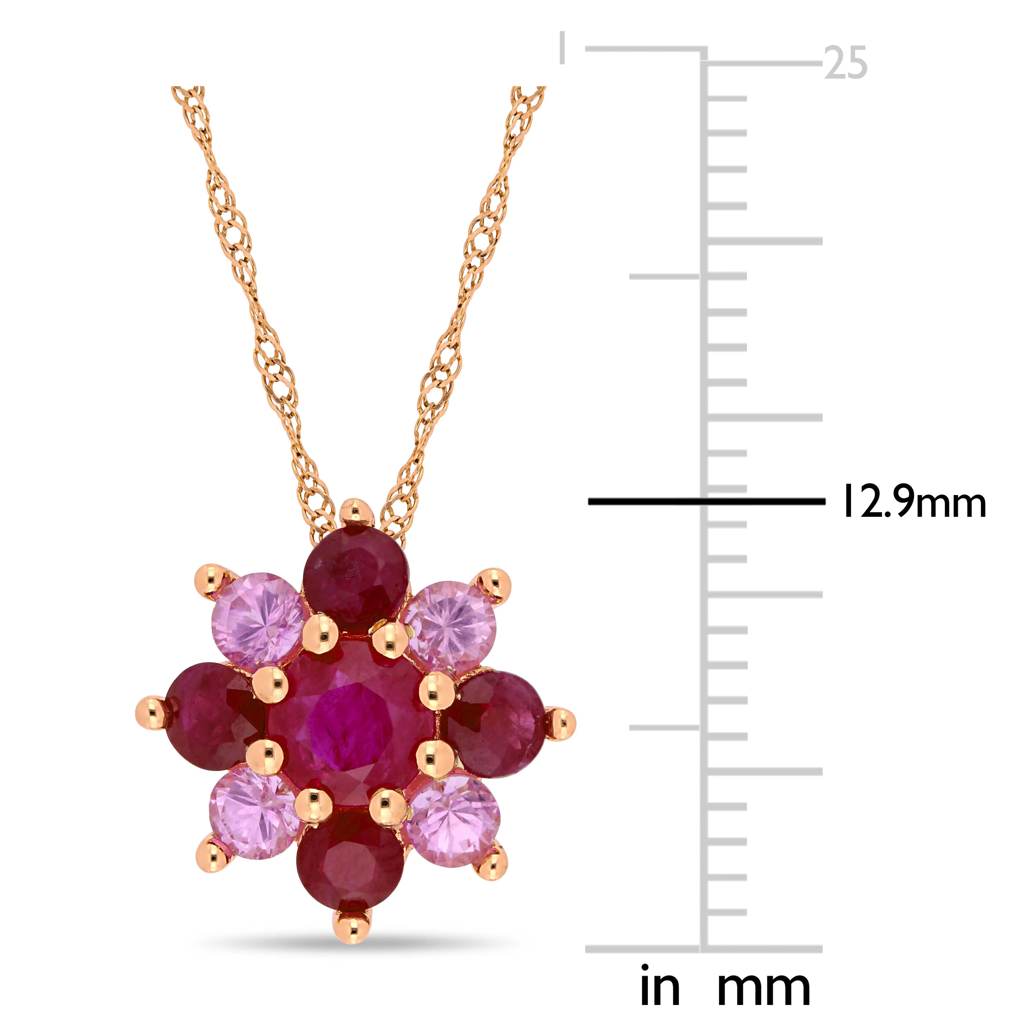 Ruby and Pink Sapphire Pendant