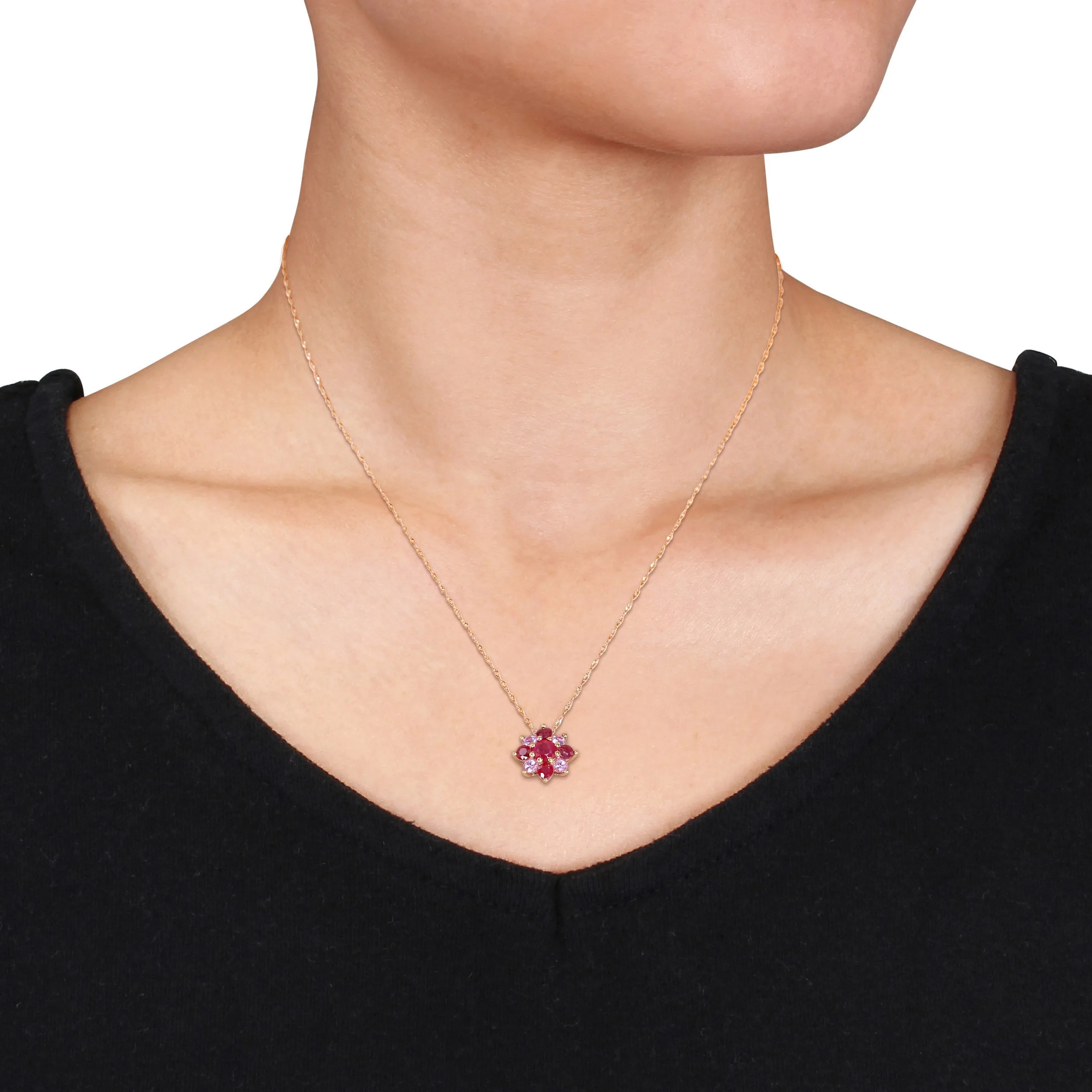 Ruby and Pink Sapphire Pendant