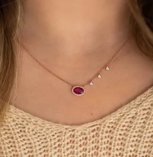 Ruby Diamond Necklace