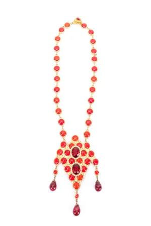 Ruby Drop Pendant Necklace
