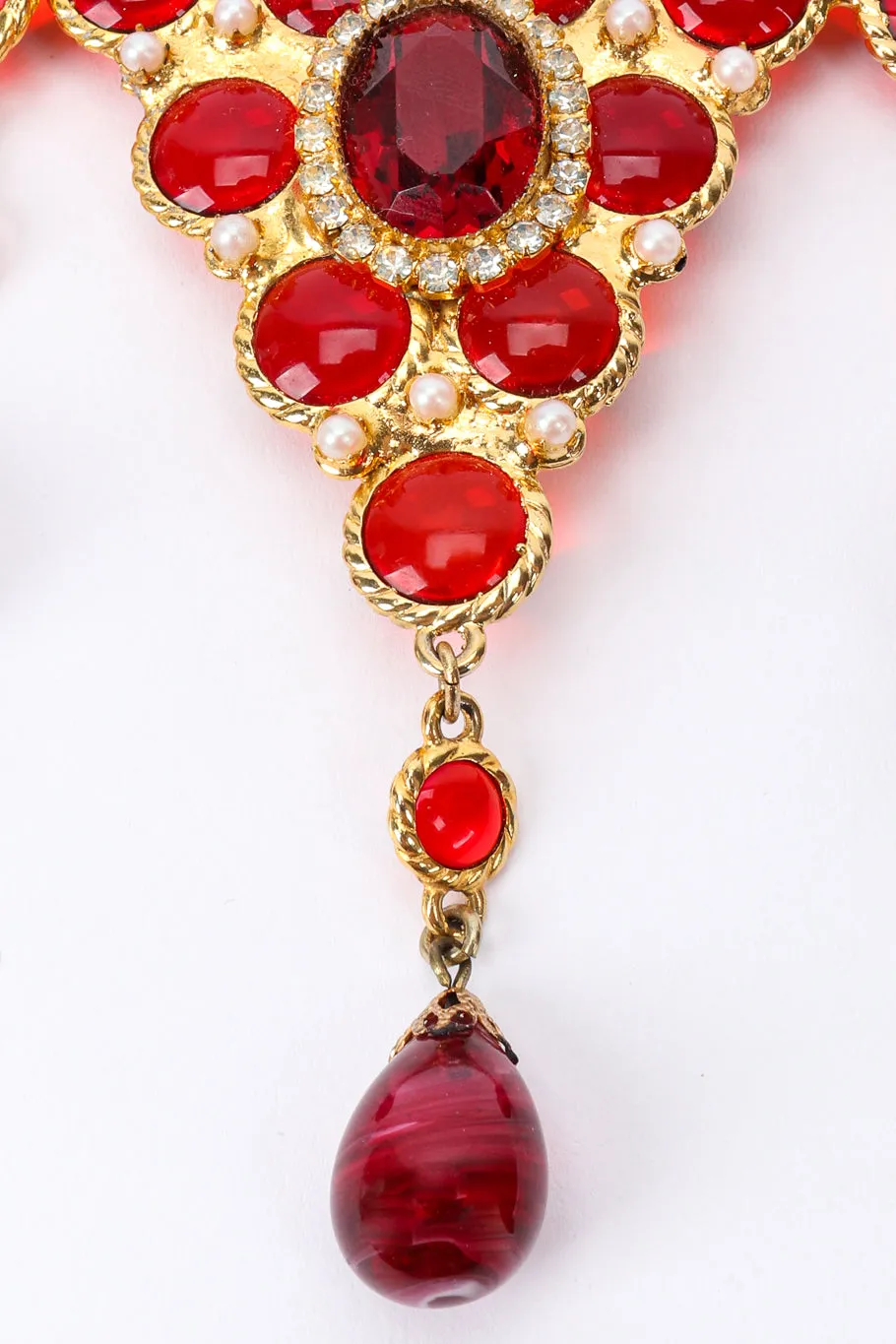 Ruby Drop Pendant Necklace