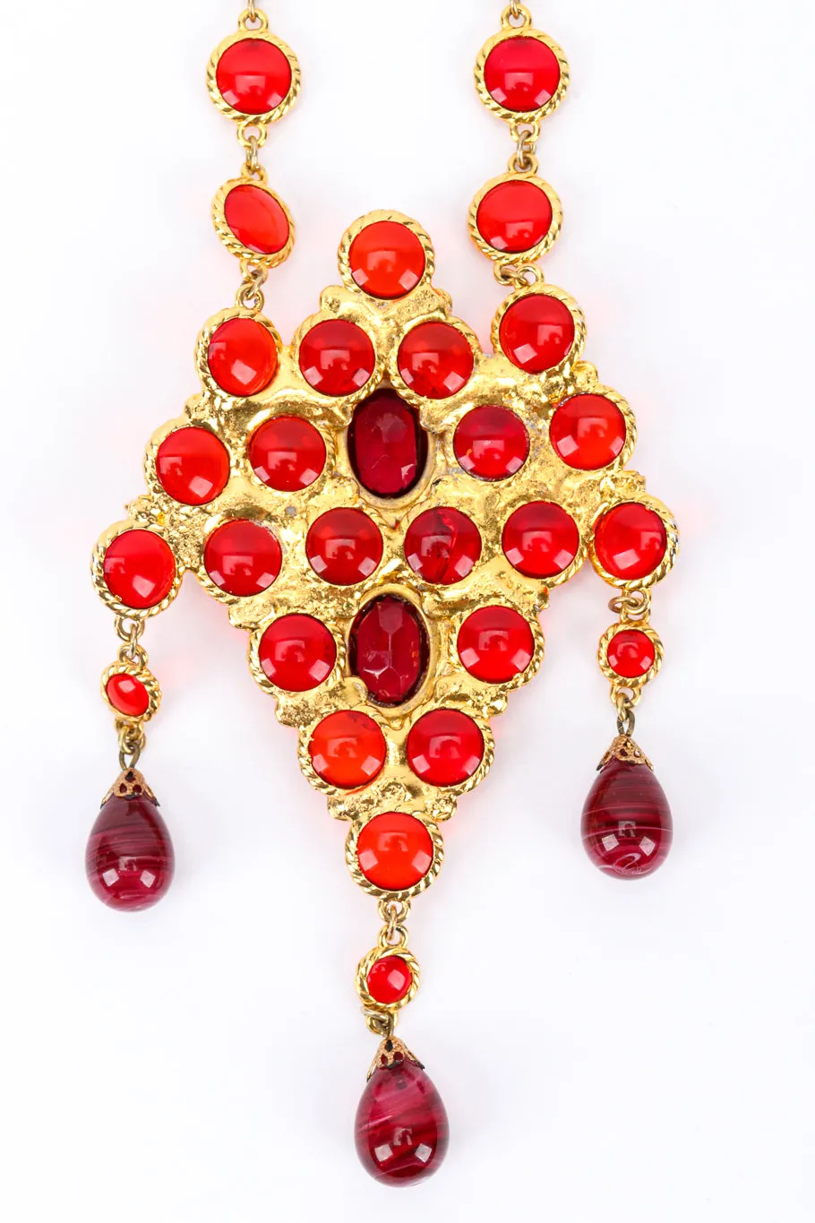 Ruby Drop Pendant Necklace