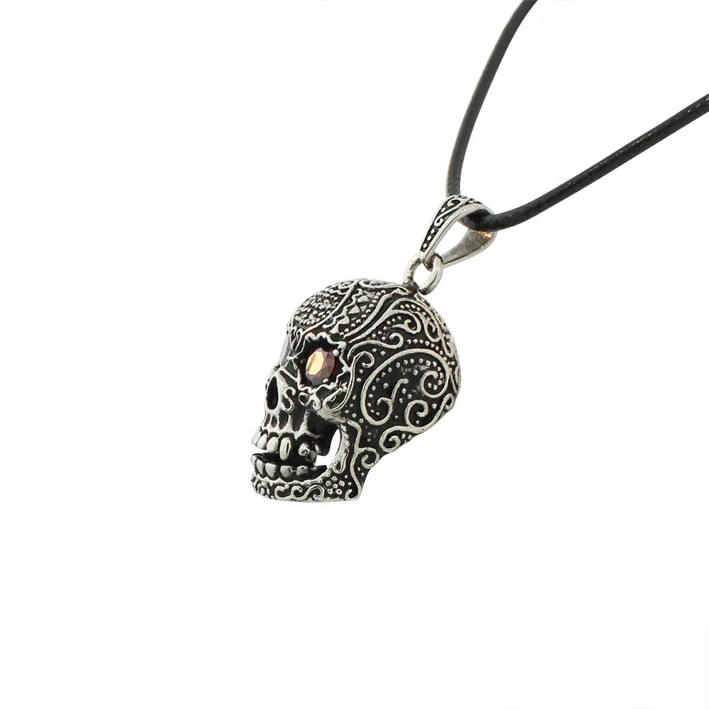 Ruby Eyes Grinning Skull