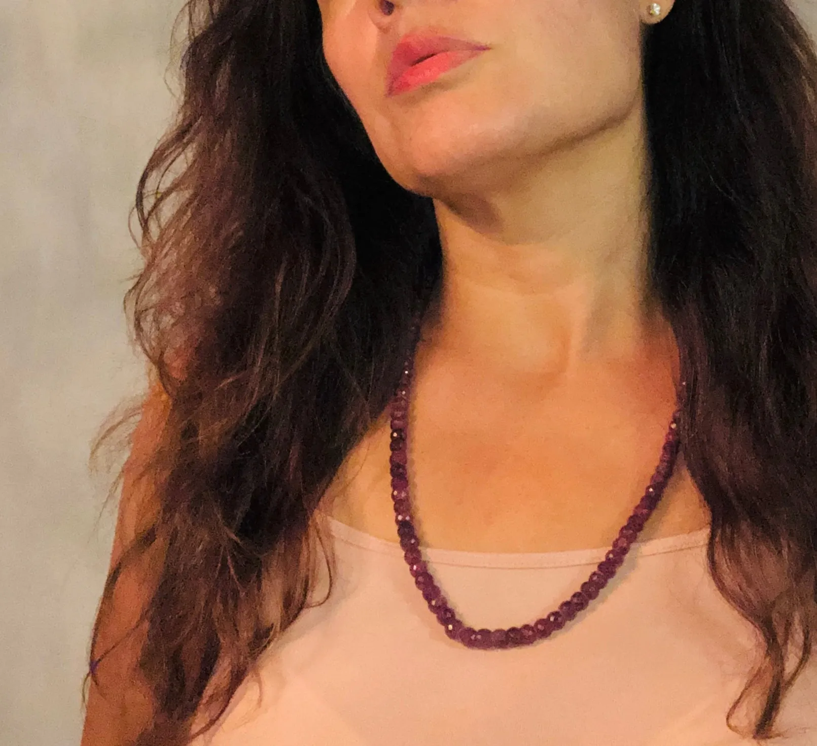 Ruby Naturally Faceted Necklace