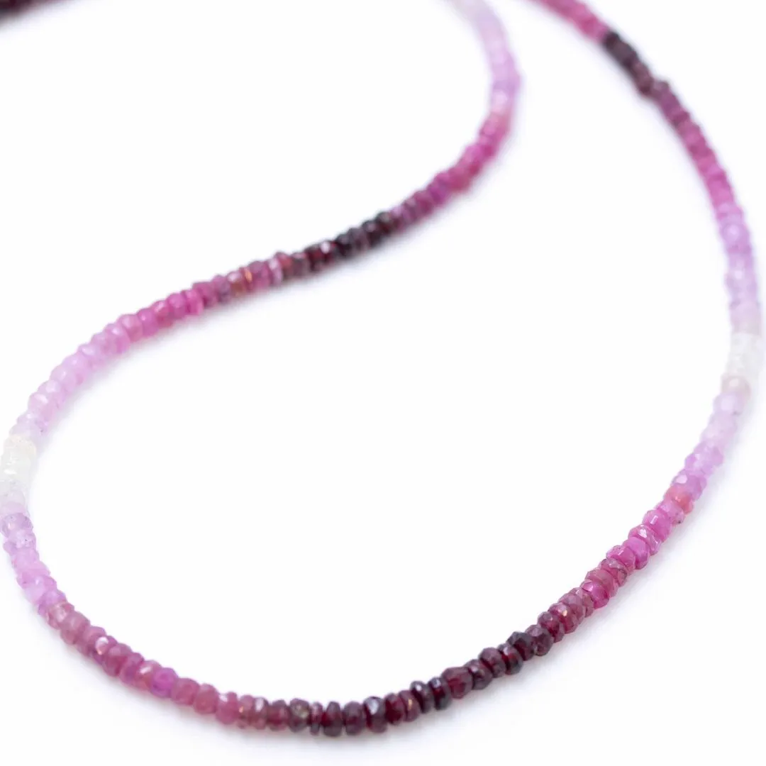 Ruby Ombre Stone Necklace