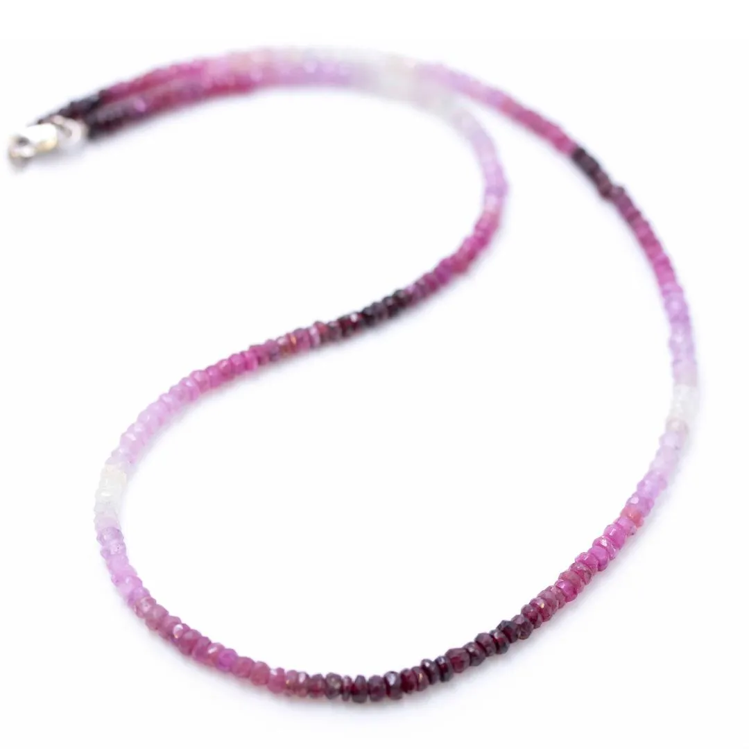 Ruby Ombre Stone Necklace