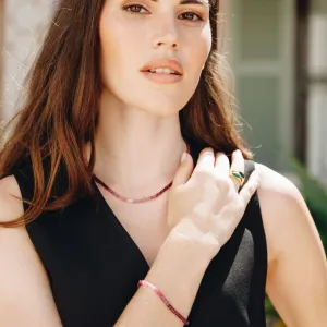 Ruby Ombre Stone Necklace