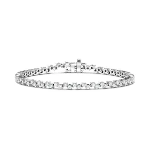 Sabel Collection White Gold Round Diamond Zig-Zag Bracelet