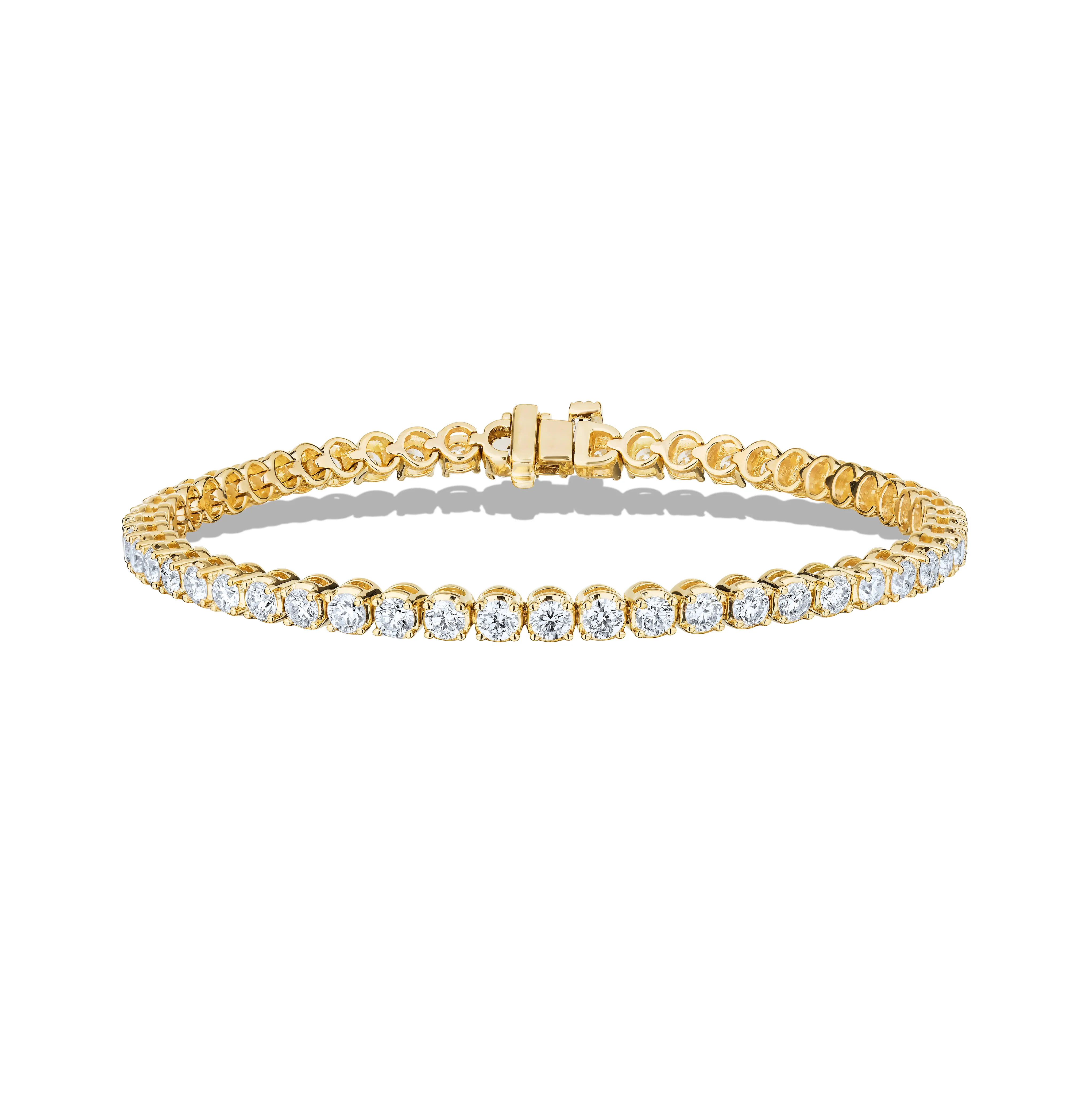 Sabel Collection Yellow Gold Round Diamond Tennis Bracelet