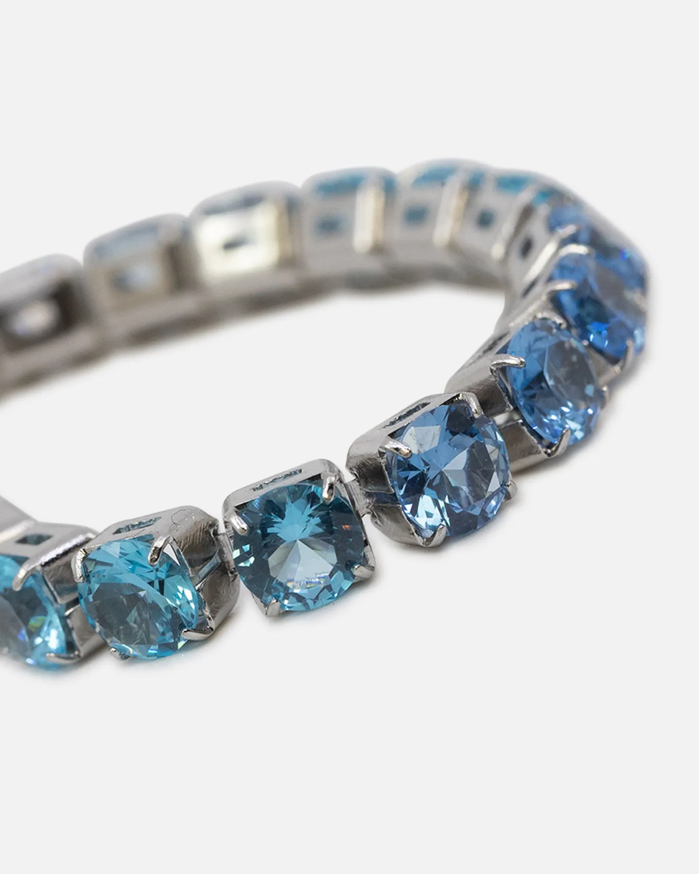 Saint Morta Round Cut Tennis Bracelet Iced White Gold