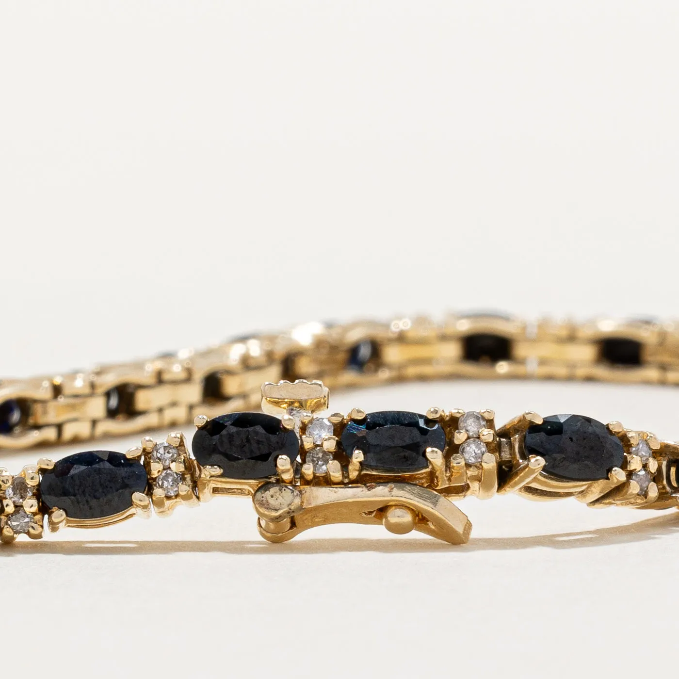 Sapphire & Diamond Bracelet | 4.80ctw, 0.24ctw | 7" |