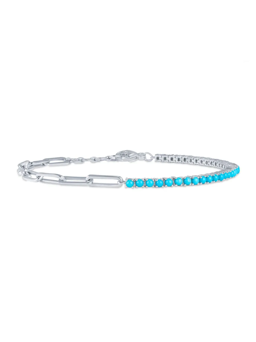 Serena Turquoise Tennis Bracelet 14K