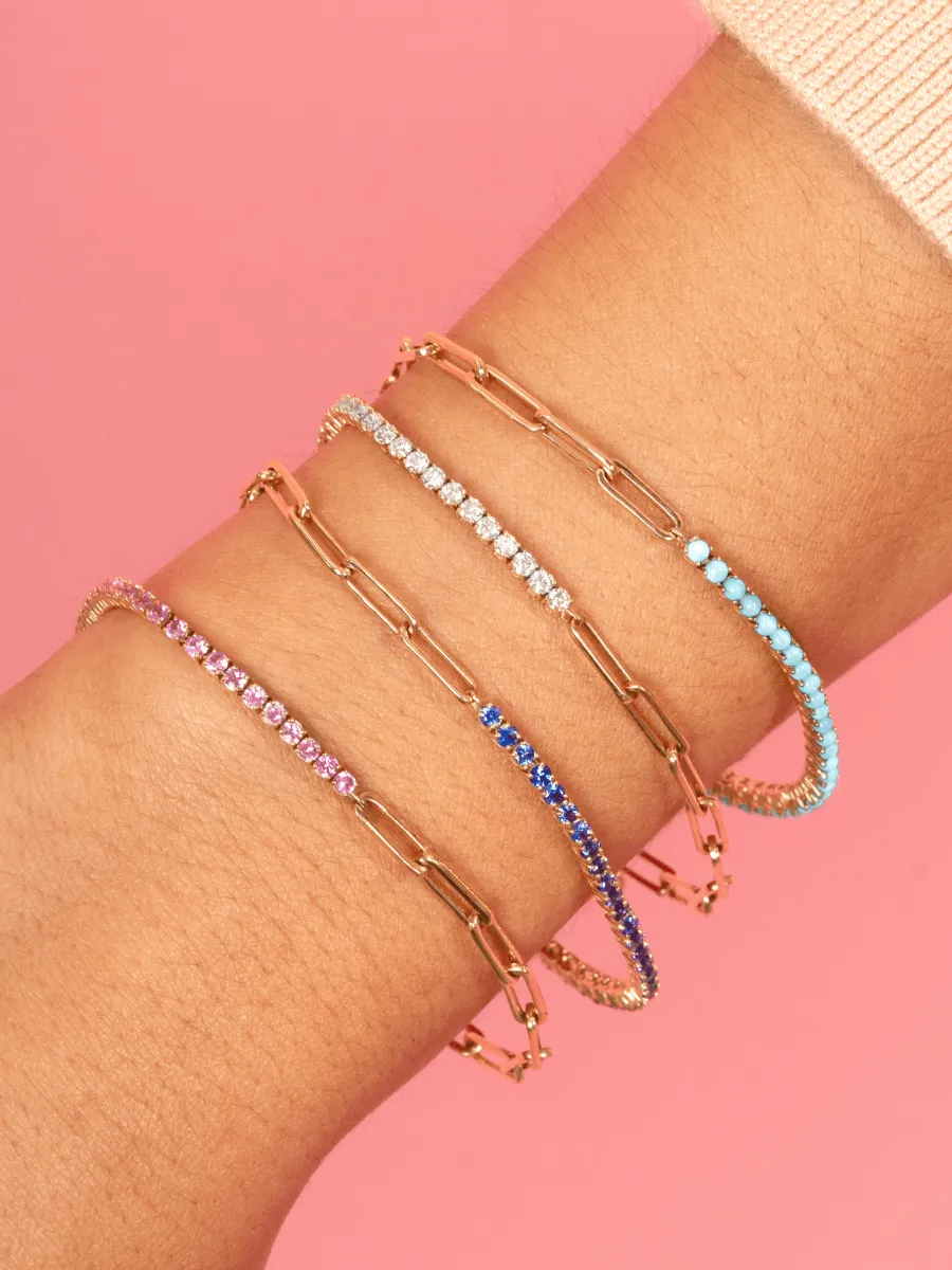 Serena Turquoise Tennis Bracelet 14K