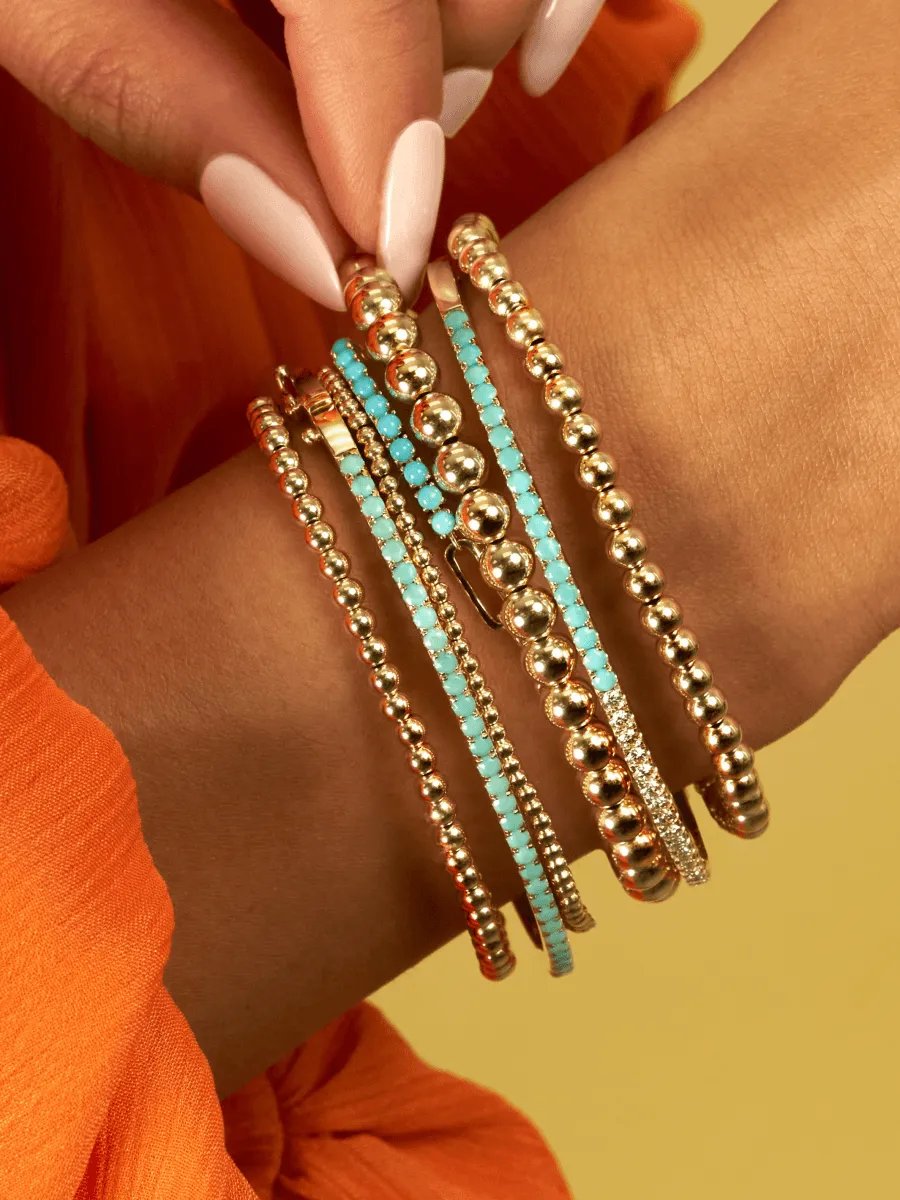 Serena Turquoise Tennis Bracelet 14K