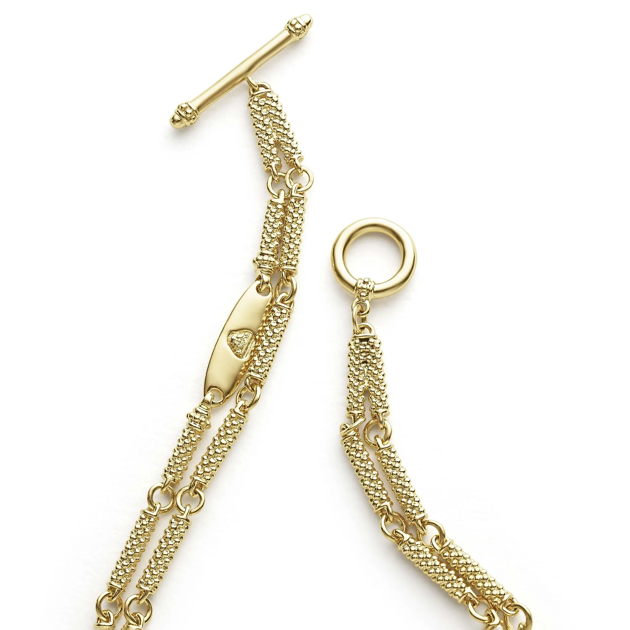 Signature Caviar Superfine Double Link Diamond Bracelet