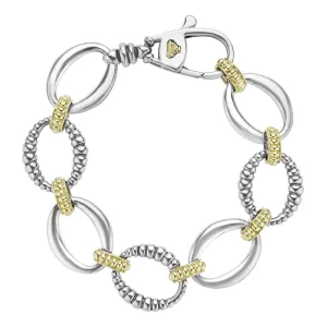 Signature Caviar Two-Tone Link Bracelet