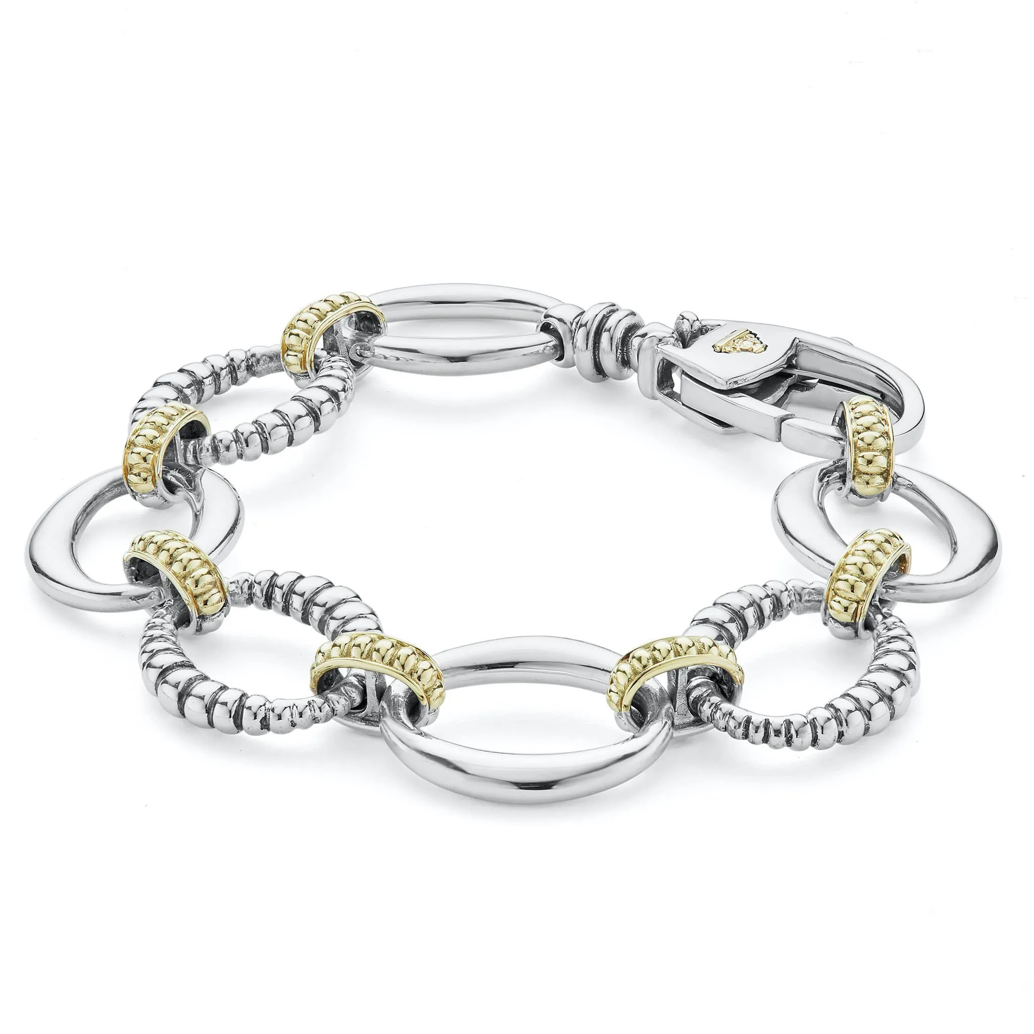 Signature Caviar Two-Tone Link Bracelet