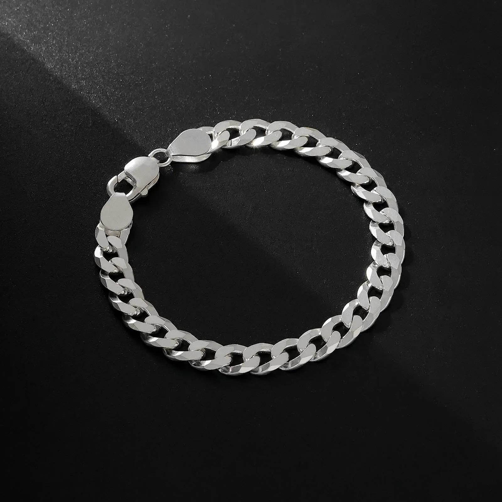 Silver Bracelet for men - Cuban Link Chain Bracelet