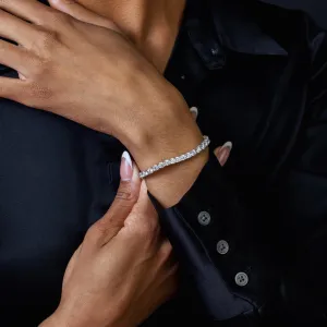 Silver Moissanite 3mm Tennis Bracelet