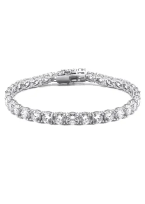Silver White Tennis Bracelet