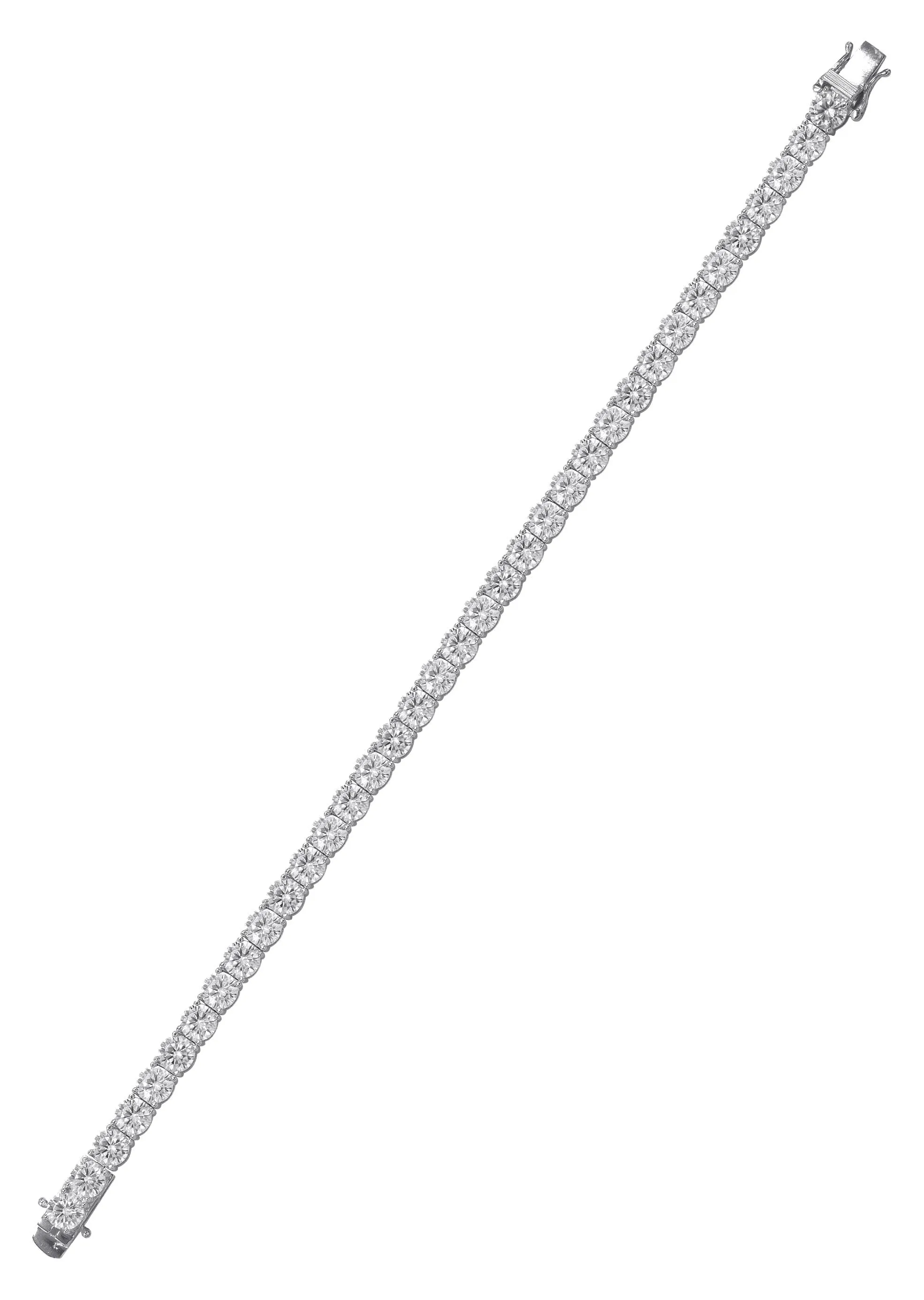 Silver White Tennis Bracelet